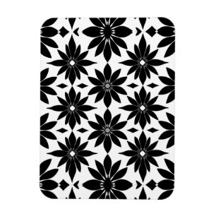 Black and white Damascus pattern Magnet