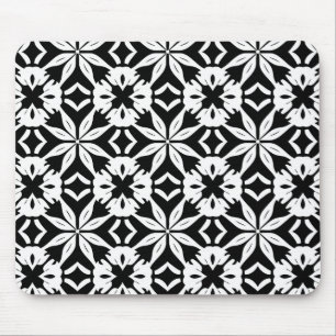 Black and white Damascus pattern Mouse Pad