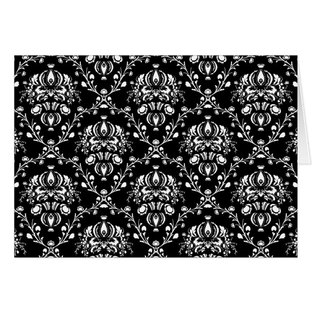 Black and White Damask (Front Horizontal)