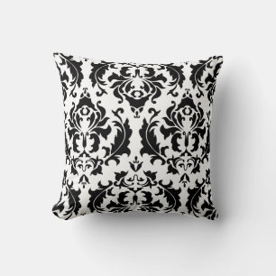 Black and White Damask American MOJO Pillow