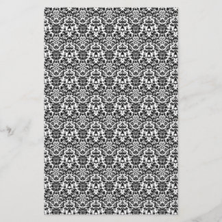 Black and White Damask Craft Paper