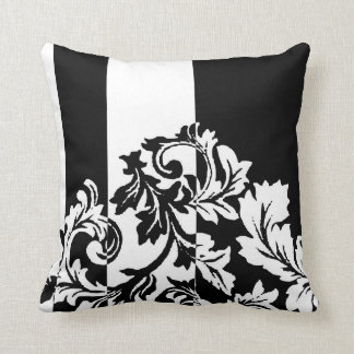 Black and White Damask Cushion