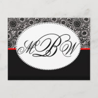 Black and white damask customise your own monogram