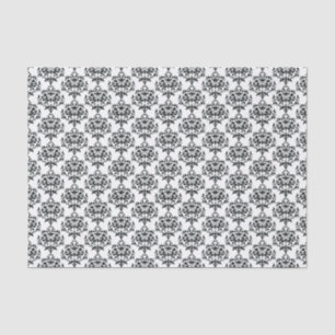 Black and White Damask Tissue Paper