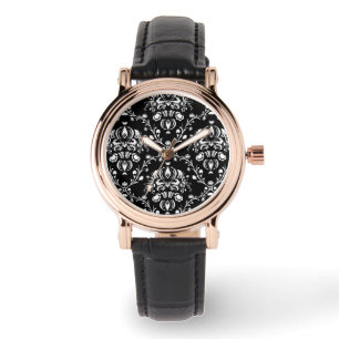 Black and White Damask Watch
