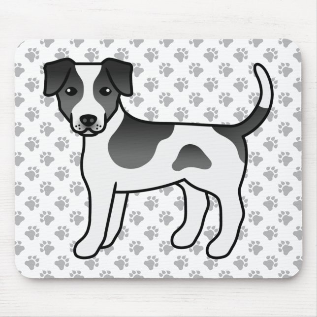 Black And White Danish-Swedish Farmdog Cute Dog Mouse Pad (Front)