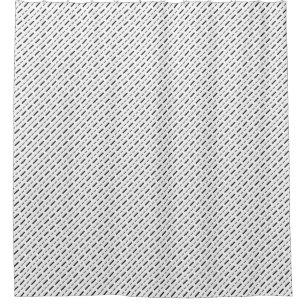 Black And White Dash Lines Shower Curtain