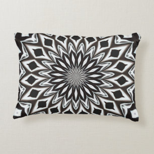 Black And White Decorative Mandala Cushion