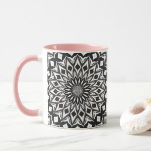 Black And White Decorative Mandala Mug