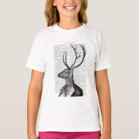 Black and White Deer Portrait