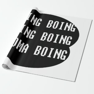 BLACK AND WHITE DESIGN amusing words off the wall Wrapping Paper