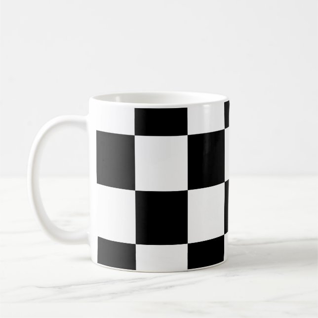 Black and White Design  Coffee Mug (Left)