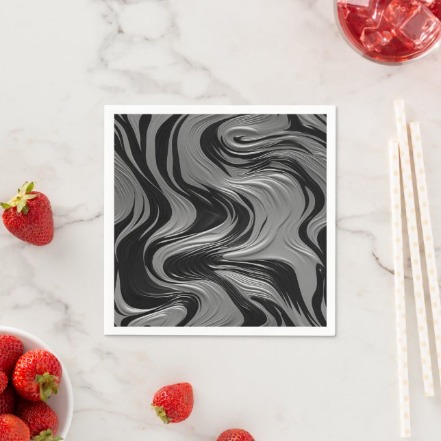 Black and White Design Napkin (Insitu)