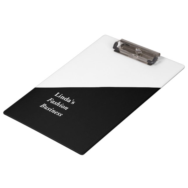Black and white diagonal line clipboard (Angled)