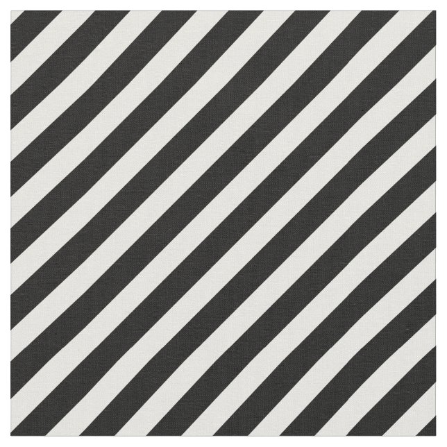 black and white diagonal stripes pattern fabric (Close Up)