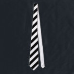 Black and White Diagonal Stripes. Tie<br><div class="desc">A diagonal striped pattern in black and white.</div>