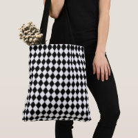 Black and White Diamond Argyle Pattern