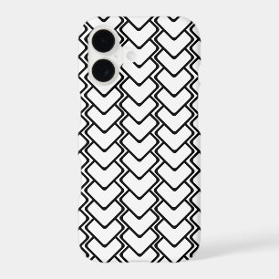 Black and White Diamond Geometric Design