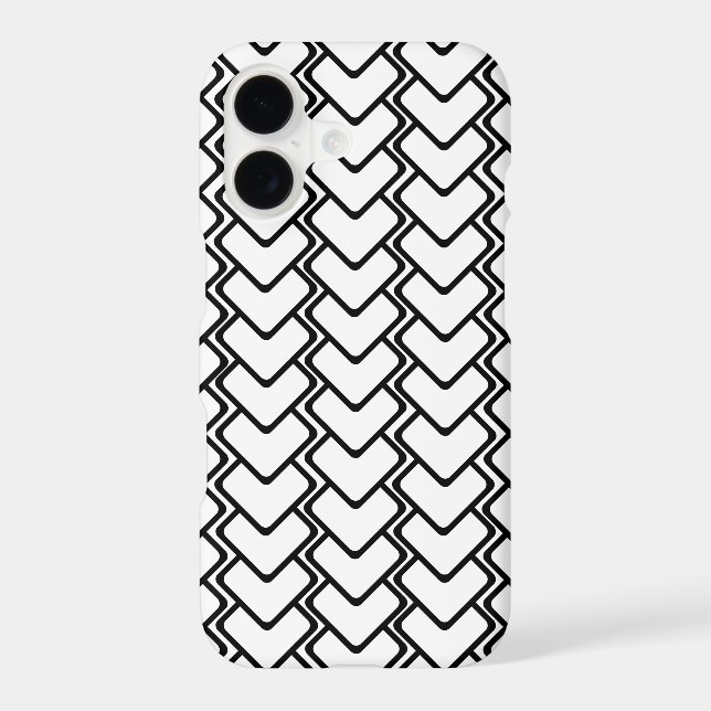 Black and White Diamond Geometric Design (Back)