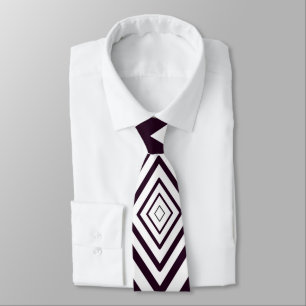 Black and White Diamond Optical Illusion  Tie