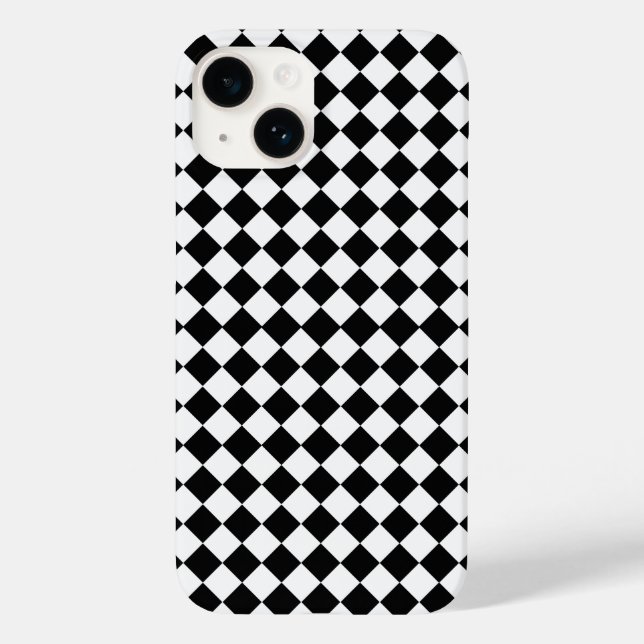Black and White Diamond Pattern by Shirley Taylor Case-Mate iPhone Case (Back)