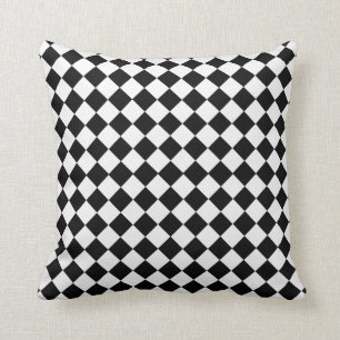 Black and White Diamond Pattern by Shirley Taylor Cushion