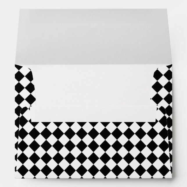 Black and White Diamond Pattern by Shirley Taylor Envelope (Back (Bottom))