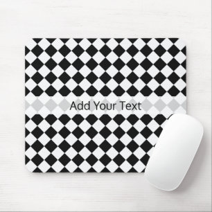 Black and White Diamond Pattern by Shirley Taylor Mouse Pad