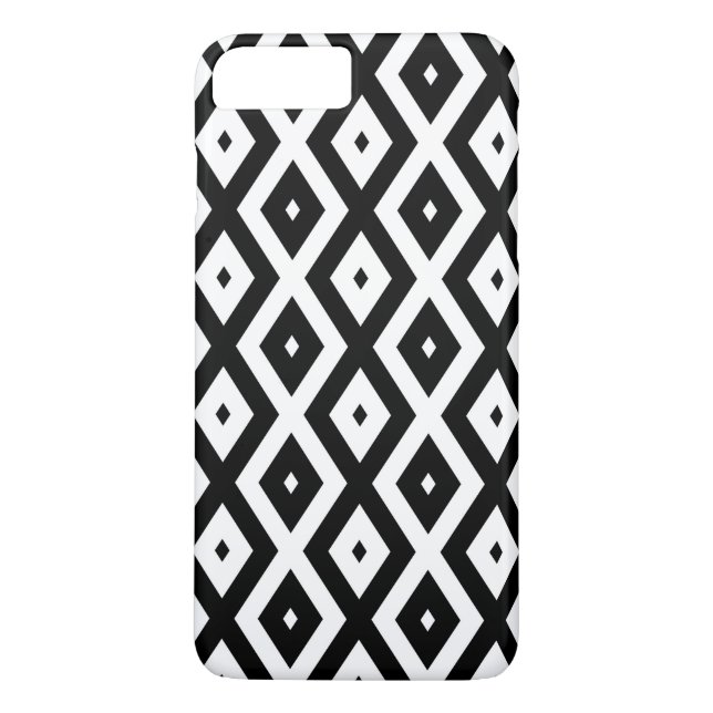 Black and white diamond pattern Case-Mate iPhone case (Back)