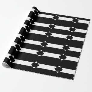 Black and white diamond shaped wrapping paper