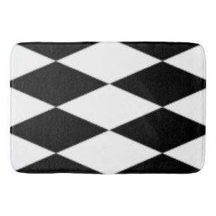 BLACK AND WHITE DIAMONDS BATH MAT