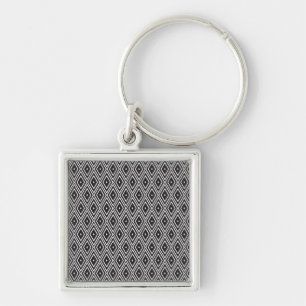 Black and White Diamonds Key Ring