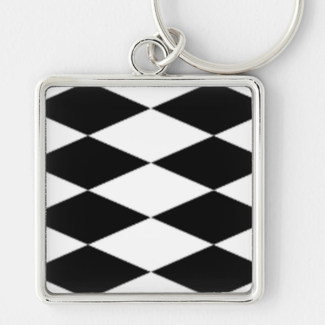 BLACK AND WHITE DIAMONDS KEY RING (Front)