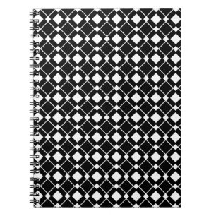 Black and White Diamonds - Lozenge Pattern Notebook
