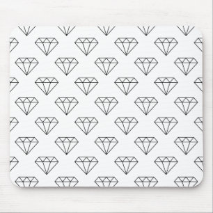 Black And White Diamonds Mouse Pad