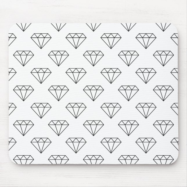 Black And White Diamonds Mouse Pad (Front)