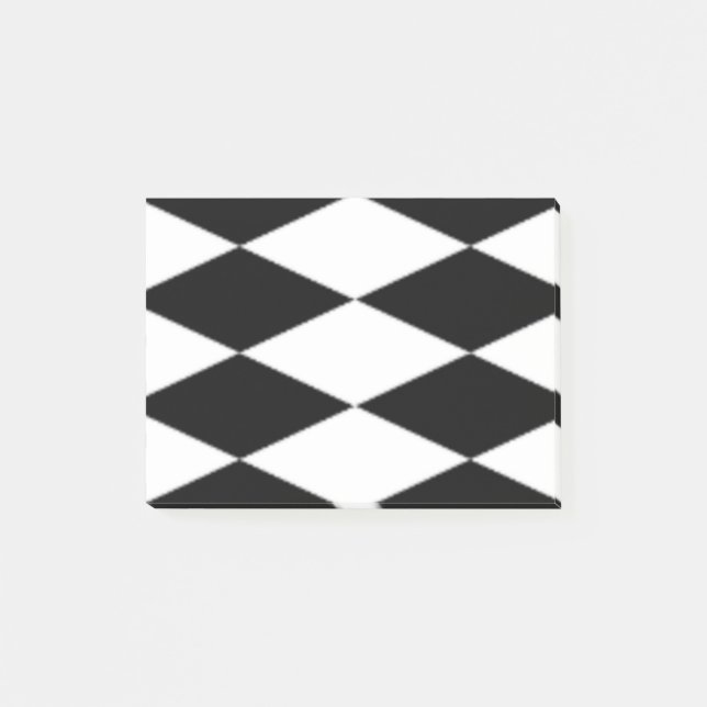 BLACK AND WHITE DIAMONDS POST-IT NOTES (Front)