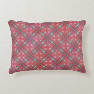 Black and White Diamonds with Waves Decorative Cushion