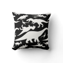 Black and White Dinosaur Pattern