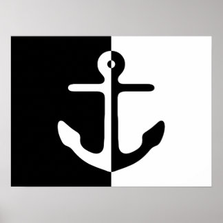 Black And White Divide Anchor Poster