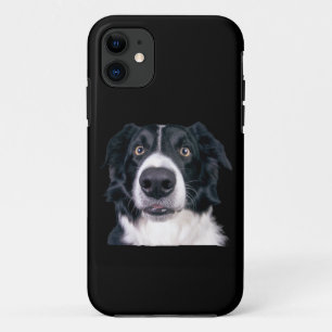 Black and White Dog Face iPhone 11 Case