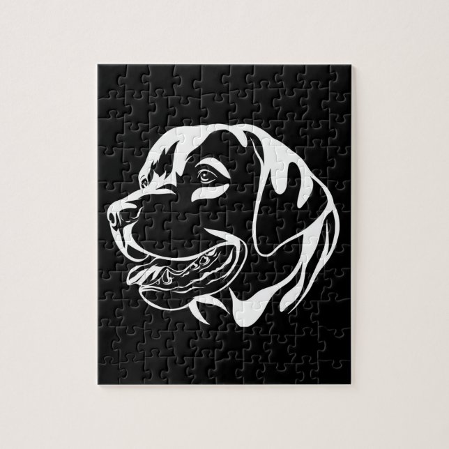 Black and White Dog Jigsaw Puzzle (Vertical)