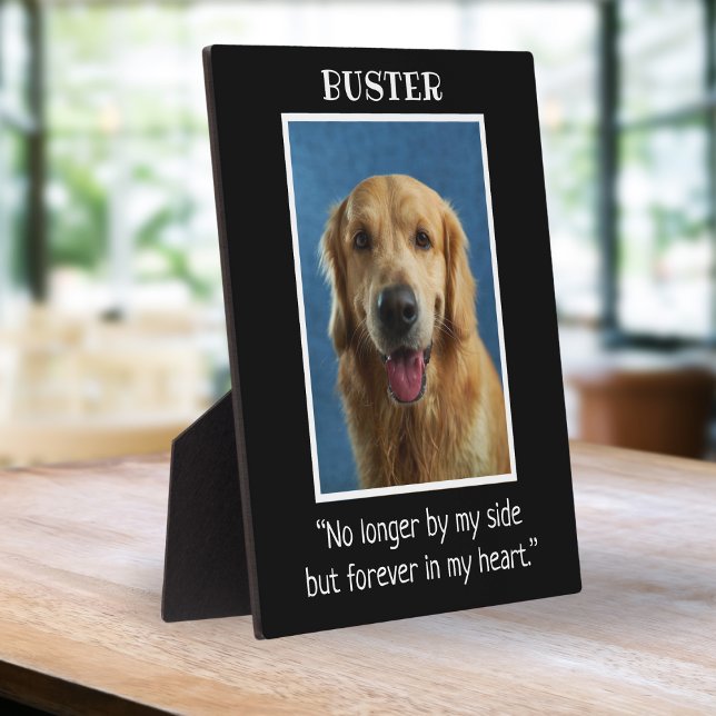 Black And White Dog Pet Memorial Photo Keepsake   Plaque (Creator Uploaded)