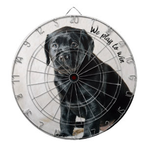 Black and White Dog Photo  Dartboard