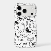 Black and White Dogs Pattern | Cute Canine Lover's
