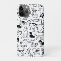 Black and White Dogs Pattern | Cute Canine Lover's