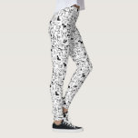 Black and White Dogs Pattern | Cute Canine Lover's Leggings<br><div class="desc">Black and white dogs pattern featuring many dog breeds including a Beagle, Pug, Cocker Spaniel, Border Collie, Great Dane, French Bulldog, Bloodhound, Yorkshire Terrier, Shiba Inu, Basset Hound, Pit Bull, Bull Terrier, Boston Terrier, Alaskan Klee Kai, Bulldog, Dalmatian, Bichon Frise, Dachshund, Pointer, Pekingese, Chihuahua, Shih Tzu, Keeshond, and Pomeranians. A...</div>