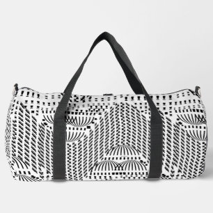 BLACK AND WHITE DOMES DUFFLE BAG