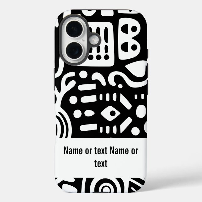 Black and white doodles Case-Mate iPhone case (Back)