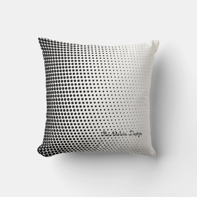 Black and white dot design fashionable pillow (Front)